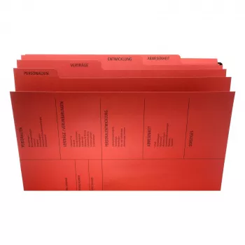 PAGNA 44105-01 registrator konvencionalni - A4 - karton - rdeč - 3 zavihki - 245