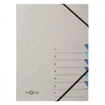 Pagna 44307-02 mapa z 7 predali, A4, siva