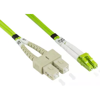 GoodConnections Alcasa LW-8075LS5 optični patch kabel 7,5 m LSZH OM5 LC na SC zelen
