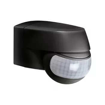 ESYLUX MD 200 pasivni infrardeči javljalnik gibanja, 12 m dosega, stenska montaža, črn, IP44, 2000 luksov, 2,5 m