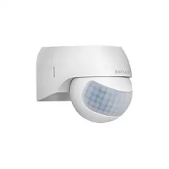 ESYLUX MD 180 Basic pasivni infrardeči javljalnik gibanja, stenska montaža, bel, IP44, 2,5 m kabel