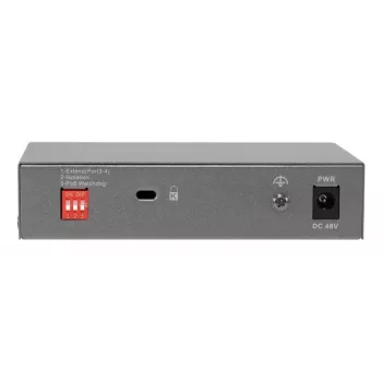 LevelOne GEP-0531 neupravljano stikalo PoE+, 3x GE PoE+ (30W) + 1x Hi-PoE (60W), proračun 60W, plastično namizno