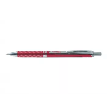 Pentel EnerGel Sterling BL407B kemični svinčnik s tekočim gel črnilom, 0,7 mm, črn, potisni, kovinsko ohišje