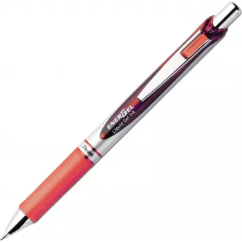 Pentel EnerGel BL77-4COL set tekočih gel roller kemičnih svinčnikov – 4 svinčniki (oranžen, roza, svetlo moder, vijoličen), 0,7 mm