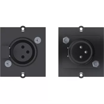 Bachmann Modular Faceplate Snap-In, 3-pinski XLR ženski, črn