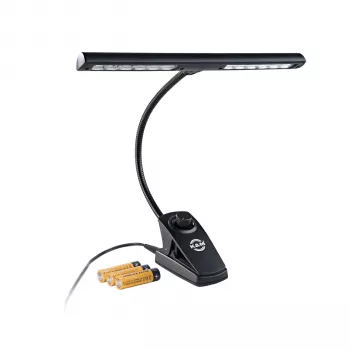 K&M 12295 lučka za notni pult z zatemnitvijo, LED, črna