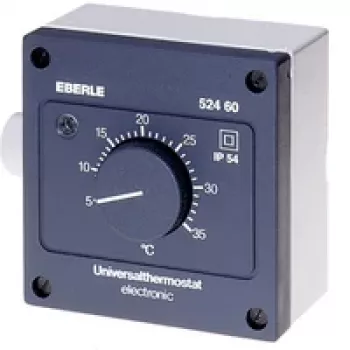 Eberle Controls AZT-A 524 510 sobni termostat - črn - IP54 - 5-35°C - 230V AC