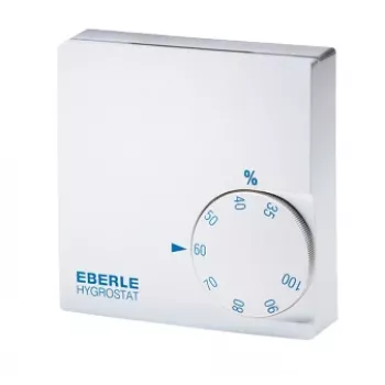 Eberle Controls HYG-E 6001 elektronski sobni higrostat, bel, vrtljiv gumb, 35-100 % rF, IP30