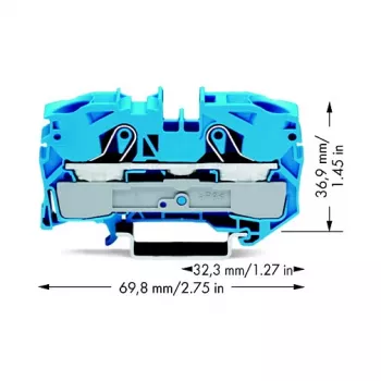 WAGO 2016-1204 2-vodna prehodna sponka, 16 mm², 800 V