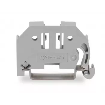 WAGO 249-116 vijačni končni omejevalnik, 6 mm, za 35 x 15 DIN letev, siva