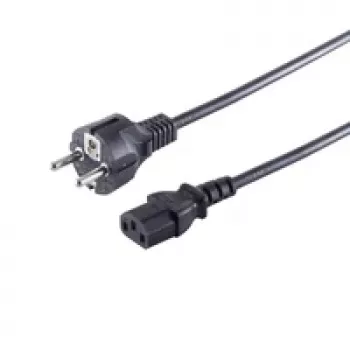S CONN Maximum Connectivity napajalni kabel Schuko raven CEE 7/7 na C13 črn VDE 1,8 m
