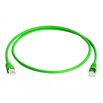 Telegärtner DataVoice Office MP8 FS 500 patch kabel RJ-45 vtič na RJ-45 vtič 1,5 m SFTP PiMF CAT 6a IEEE 802.3an/IEEE 802.3at z zaščito halogenfrei litza zelena RAL 6024
