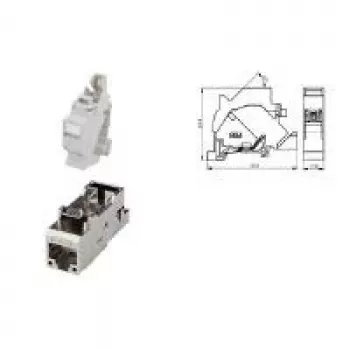 Telegärtner vtičnica za DIN letev RJ-45 svetlo siva RAL 7035 J00023A0205