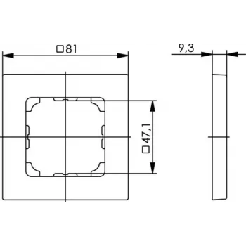 Telegärtner B00004A0024 brezvijačni okvir omrežne plošče 8-vhodni čisto bel 81x81mm
