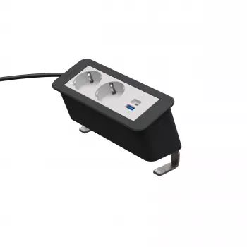 Kindermann CP Office Desk 3-kratni 2x napajanje 1x USB PD (7550000132)