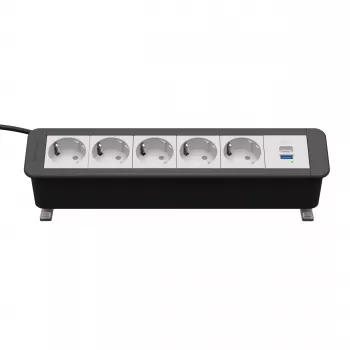 Kindermann CP Office Desk 6-kratni 5x Schuko 1x USB-C PD 60W podaljšek s sponko