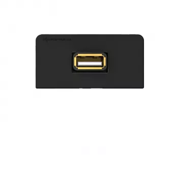 Kindermann priključna plošča USB 2.0 antracit RAL 7024 polovični okvir s kablom pigtail 7457000522