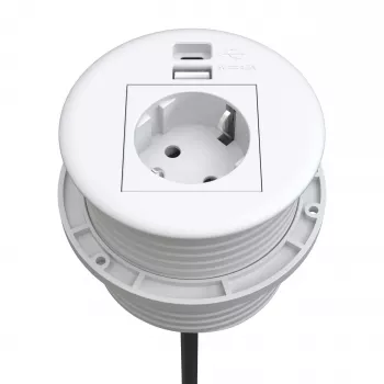 Kindermann CablePort Table bel (STS-R90-2 bel) - namizna priključna plošča z 2x vtičnicama Schuko