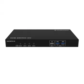 Kindermann KVM stikalo 41C – 4-portno digitalno KVM stikalo z DVI-D, USB, zvokom, EDID emulacijo
