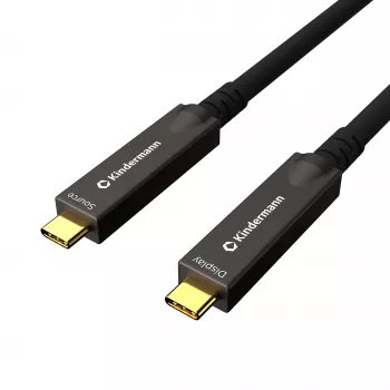 Kindermann USB-C AOC Full Feature kabel 10m, moški/moški