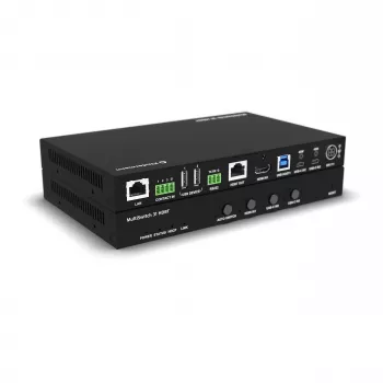 Kindermann MultiSwitch 31 HDBT 2.0 oddajnik / predstavitveno stikalo – 3x1 USB-C in HDMI prek HDBaseT – Telnet – RS-232 – 4K UHD