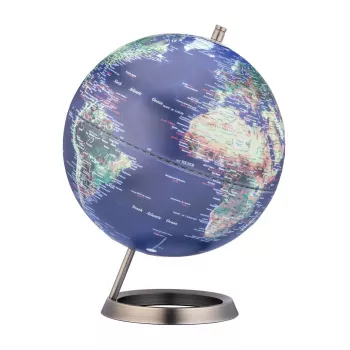 TROIKA globus 23.5 Degrees (G2507-P2P2/CB) - namizni globus papirna utež, kromirano podnožje, 60mm