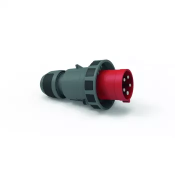 Bals Elektrotechnik industrijski vtič CEE 63A 5p 400V 6h IP67 vijačna sponka bajonetni obroč, rdeč