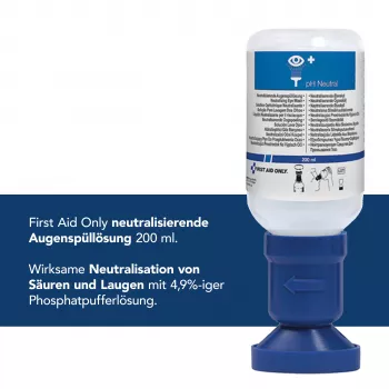 First Aid Only nevtralizacijska steklenička za izpiranje oči pH nevtralna 200 ml