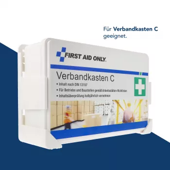 First Aid Only stenska pritrditev za komplet prve pomoči C, predhodno izvrtane luknje, belo-siva