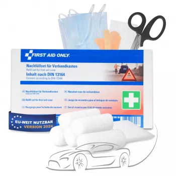 First Aid Only komplet za dopolnitev avtomobilske torbe prve pomoči DIN 13164 (P-91300 00)