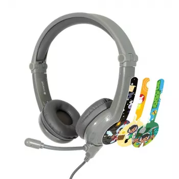 BUDDYPHONES Galaxy Grey igralne slušalke za otroke od 3 let, 85 dB