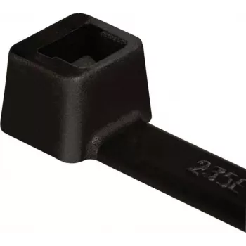 HellermannTyton T80R-W-BK-C1 vezice, z notranjim ozobjem, serija T, črne, 210 mm x 4,7 mm, 100 kosov