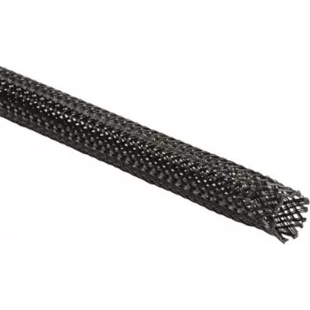 HellermannTyton Helagaine HEGPX30 pletena cev, nazivni premer 30 mm, snop 19-45 mm, poliester (PET), črna, od -50 do 150 °C, skladno z UL