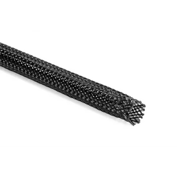HellermannTyton Helagaine HEGPX40 pletena cev, nazivni premer 40mm, poliester (PET), črna, 50m