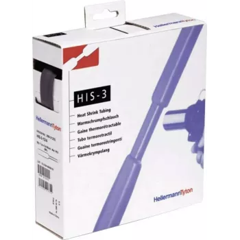 HellermannTyton HIS-3 toplotno skrčljiva cev v dozirni škatli 3:1 6mm/2mm 5m črna (308-30600)