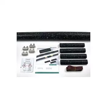 HellermannTyton LVK-C-5x6-25-PO-X-BK toplotno krčljivi komplet za čelne spoje z vijačnimi konektorji 380-04015, črn