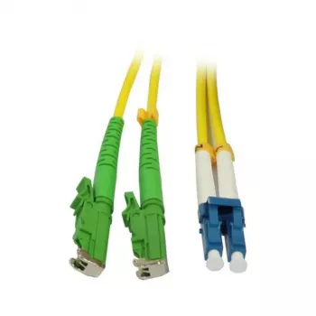 SYNERGY21 steklenovlaknasti povezovalni kabel 2m LSH (E2000 APC) na LC dupleks OS2 G.657.A2 9/125µm LSZH rumen