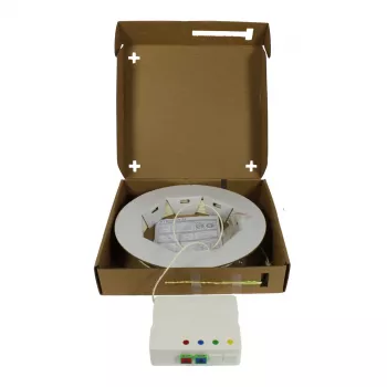 SYNERGY21 FTTH kompaktna omarica vnaprej sestavljena, 2xSC/APC -> odprti konec, 20m, 9/125µm, G.657.A2, 2-vlaknena, OD 2,2mm
