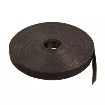 Synergy 21 S215680 zvitek ježkov za kable - najlon/polipropilen - črn - 25 m x 20 mm x 1 mm