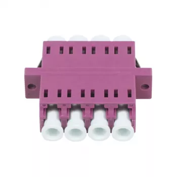 Synergy 21 optični spojnik LC-LC 50/125µm večmodni OM4 erika vijolična kvad PVC s prirobnico