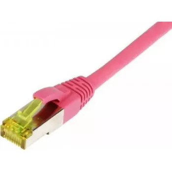 SYNERGY21 patch kabel RJ45, CAT6A 500MHz, 25m, magenta, S-STP (S/FTP), TPE/LSZH (Ultraflex), AWG26, s surovim kablom Cat.7