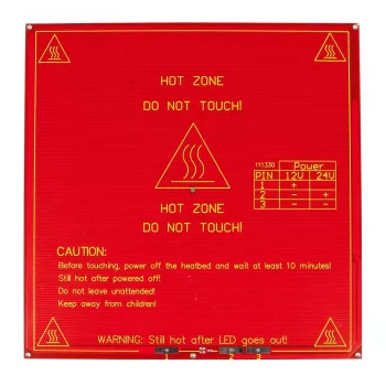 ALLNET 4duino 3D tiskalnik grelna plošča kvadratna 215mm 12V/24V RepRap Mendel (ALL_KS_hotbed_square)