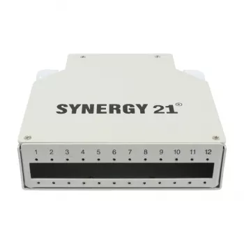 SYNERGY21 optični (LWL) patch panel za DIN letev 12x LC Duplex / SC Simplex adapterji brez spojk – kabel
