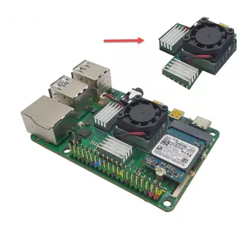 ALLNET Rock Pi 4C+ komplet hladilnika (Rock4C+Heat-Set) - pasivni hladilni komplet za Radxa Rock Pi 4C Plus