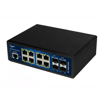 ALLNET ALL-SGI8112PM-BT industrijsko popolnoma upravljano stikalo Layer2+ Gigabit Ethernet PoE++, 12-portno, 8x PoE++ (240W proračun)