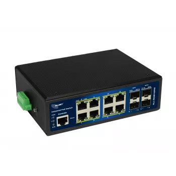 ALLNET ALL-SGI8112PM-BT industrijsko popolnoma upravljano stikalo Layer2+ Gigabit Ethernet PoE++, 12-portno, 8x PoE++ (240W proračun)
