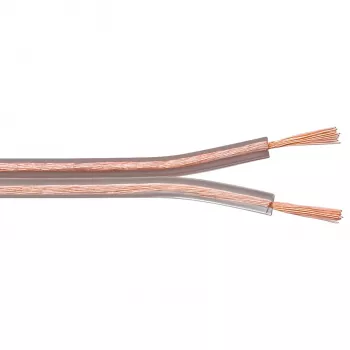 VALUE Secomp zvočniški kabel v kolutu 100 m prozoren 2x0,75 mm²