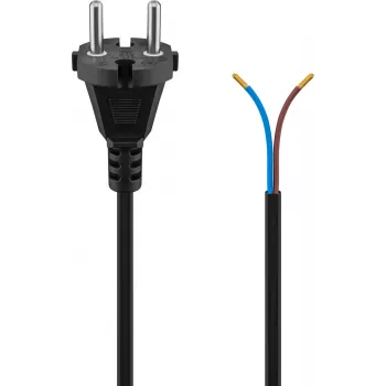 Goobay univerzalni priključni kabel za sesalnik, 2 x 0,75 mm², 7,5 m, črn (58913)