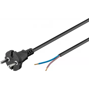 Goobay univerzalni priključni kabel za sesalnik, 2 x 0,75 mm², 7,5 m, črn (58913)
