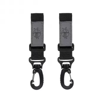 Lassig Casual Label univerzalna kaveljčka za otroški voziček, set 2 kosov, črna LHO01